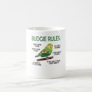 Taza De Café Budgie Propietario de Budgie Lover Parakeet Bird B