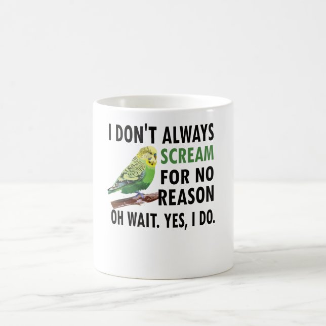 Taza De Café Budgie Propietario de Budgie Lover Parakeet Bird B (Centro)