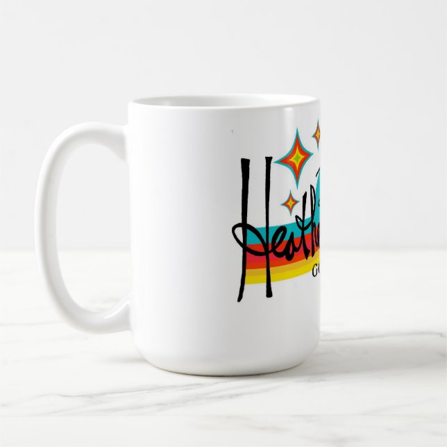 Taza De Café Buen arte energético por Heather Peterman (Izquierda)