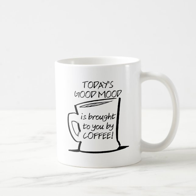 Taza De Café Buen café de humor Funny Mug (Derecha)