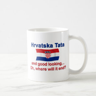 Taza De Café Buen croata Tata (papá) de Lkg