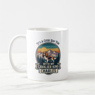 Taza De Café Buen Día Perro Cavalier King Charles de Senderismo