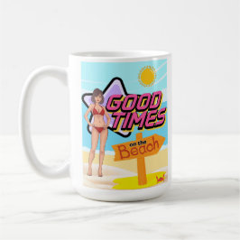 Taza De Café buen momento en la playa