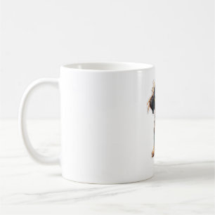 Taza De Café Buen perro negro con ojos verdes camiseta clásica