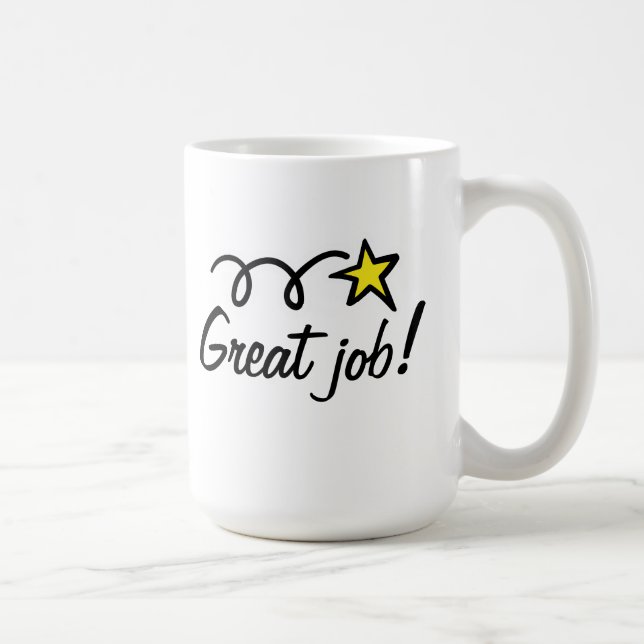 Taza De Café ¡Buen trabajo! Coffee Mug Gift Para Empleados (Derecha)