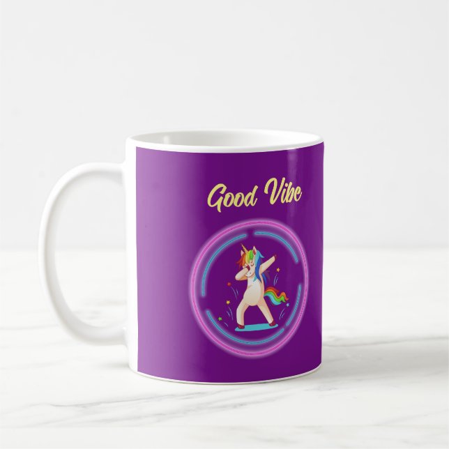 Taza De Café Buen Vibe Unicorn (Izquierda)