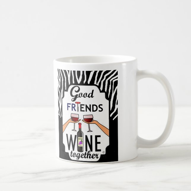 Taza De Café Buen vino de los amigos (Derecha)