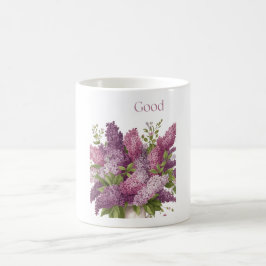 Taza De Café Buena Estética Floral de Flor de Lila Minimalista 