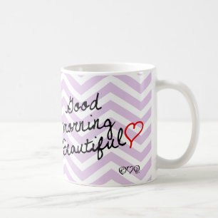 Taza De Café ¡Buena mañana hermosa! Modelo púrpura de Chevro
