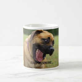 Taza De Café Buena mañana - sonrisa inglesa de bostezo del