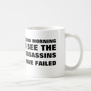 Taza De Café Buena mañana, veo a los asesinos haber fallado