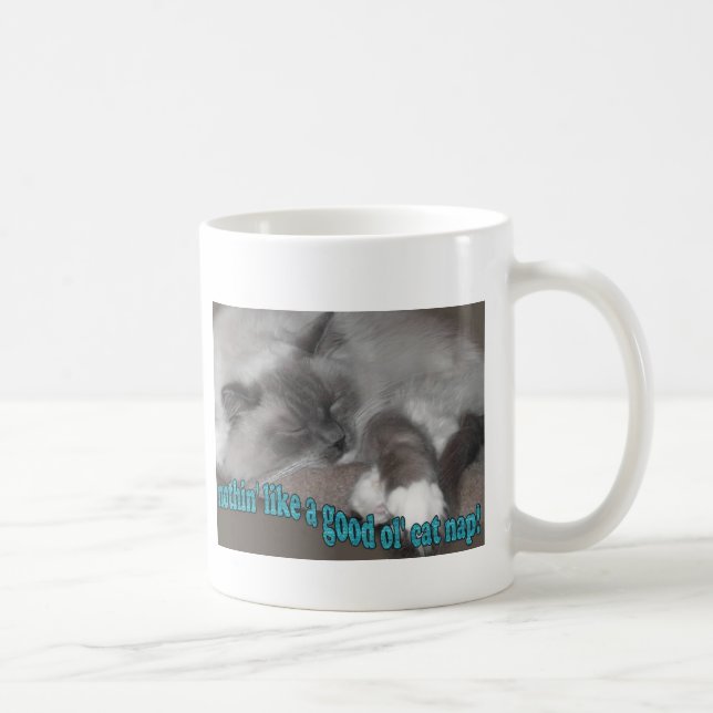 Taza De Café buena siesta del gato del ol (Derecha)