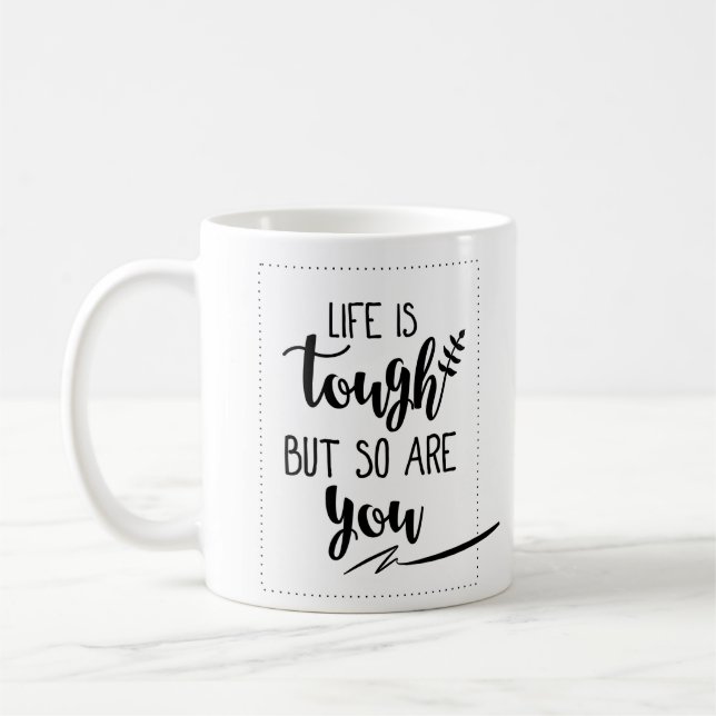 Taza De Café Buenas citas inspiradoras de la vida: La vida es (Izquierda)
