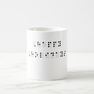 Taza De Café Buenas fiestas en Braille