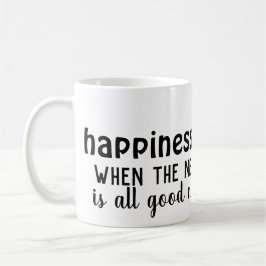 Taza De Café Buenas noticias, buenas vibraciones: la felicidad