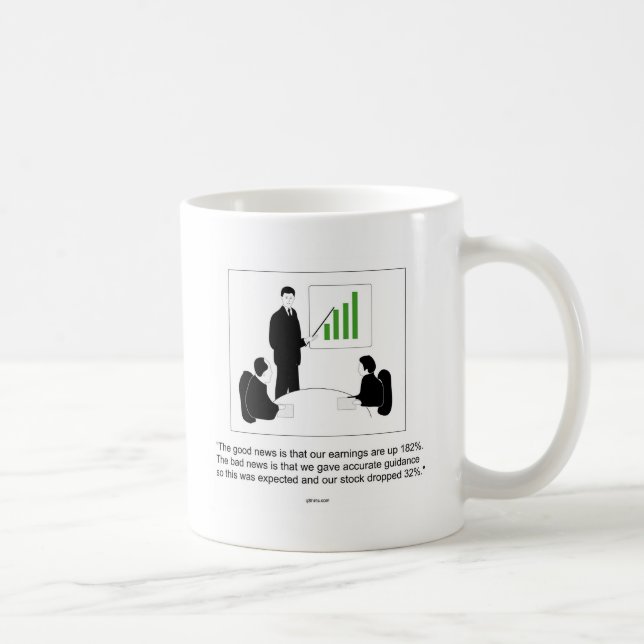 Taza De Café Buenas noticias.  Malas noticias (Derecha)