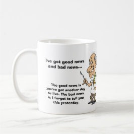 Taza De Café Buenas noticias y malas noticias