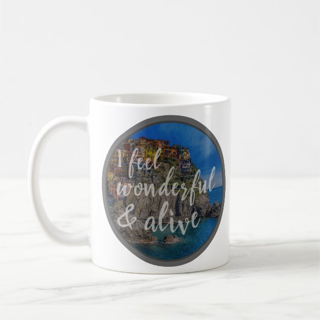 Taza De Café buenas vibraciones citas motivacionales para el éx (Izquierda)