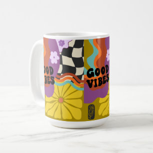 Taza De Café Buenas Vibraciones - Días Retro