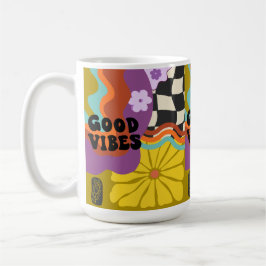 Taza De Café Buenas Vibraciones - Días Retro