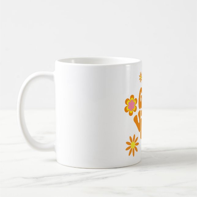 Taza De Café Buenas vibraciones Mug (Izquierda)