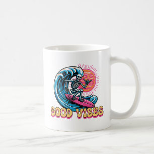 Taza De Café Buenas vibraciones - Surf - Vibes de verano