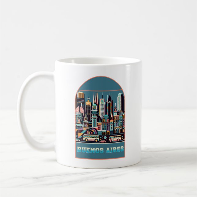 Taza De Café Buenos Aires Argentina Art Deco (Izquierda)