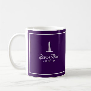 Taza De Café Buenos Aires Argentina Elegante Minimalista Retro