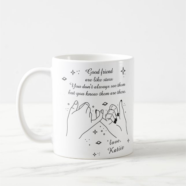 Taza De Café Buenos amigos como Star Personal Best Friends Mug (Izquierda)