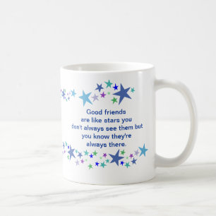 Taza De Café Buenos amigos son como estrellas divertida cita