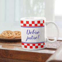 Buenos días bilingües croata Dobro Jutro Mug