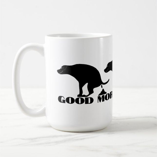 Taza De Café Buenos días Brew Sunshine & Pooping Dogs (Izquierda)