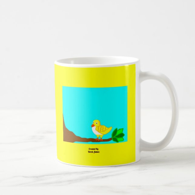 Taza De Café Buenos días café de pájaro amarillo (Derecha)