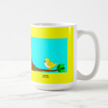 Buenos días café de pájaro amarillo