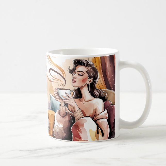 Taza De Café Buenos días Comenzar con el café Mug (Derecha)