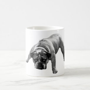Taza De Café Buenos Días Con Un Bulldog Vigilante
