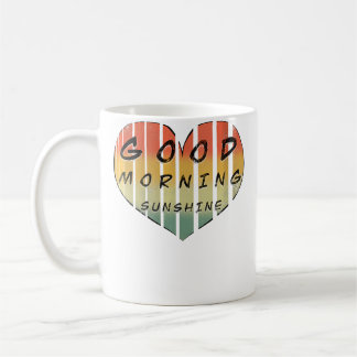 Taza De Café Buenos Días Corazón Brillante