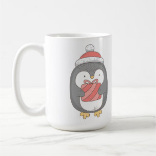 Taza De Café "Buenos días, corbata" Adorables Navidades Penquin