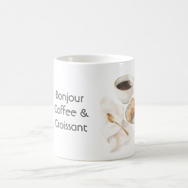 Taza De Café Buenos días Croissant & Café   (Centro)