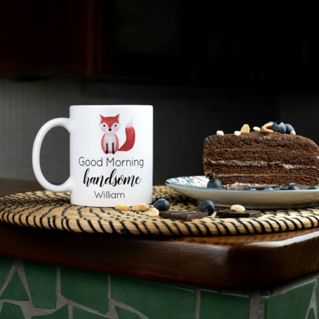 Taza De Café Buenos días El día de San Valentín guapo (Subido por el creador)