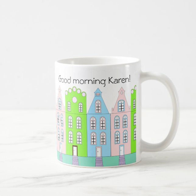 Taza De Café Buenos días Estética Europea Elegante (Derecha)