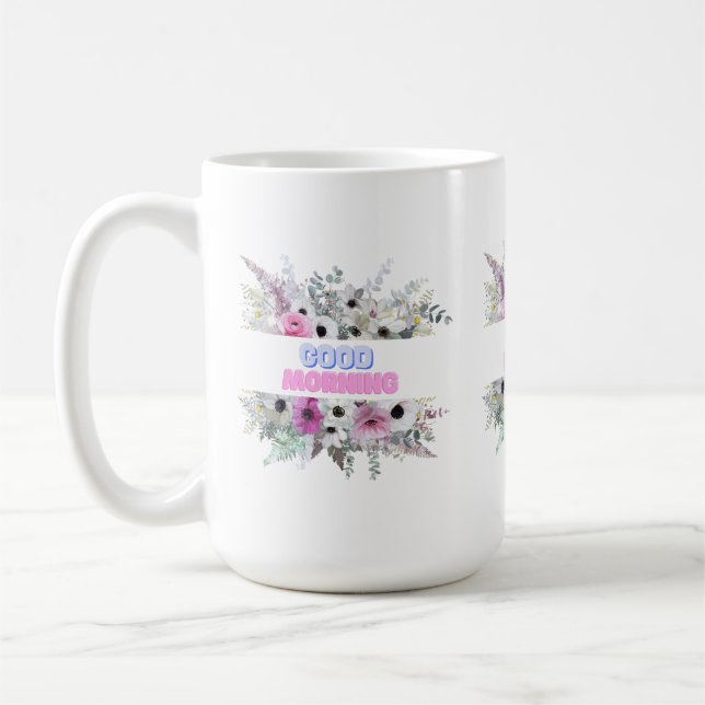 Taza De Café Buenos días Floral Mug (Izquierda)