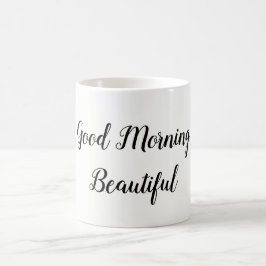 Taza De Café Buenos días hermosa tipografía cita amor