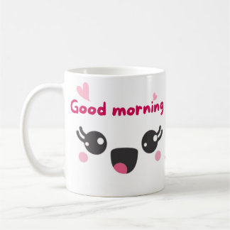Taza De Café buenos días lindo rosa