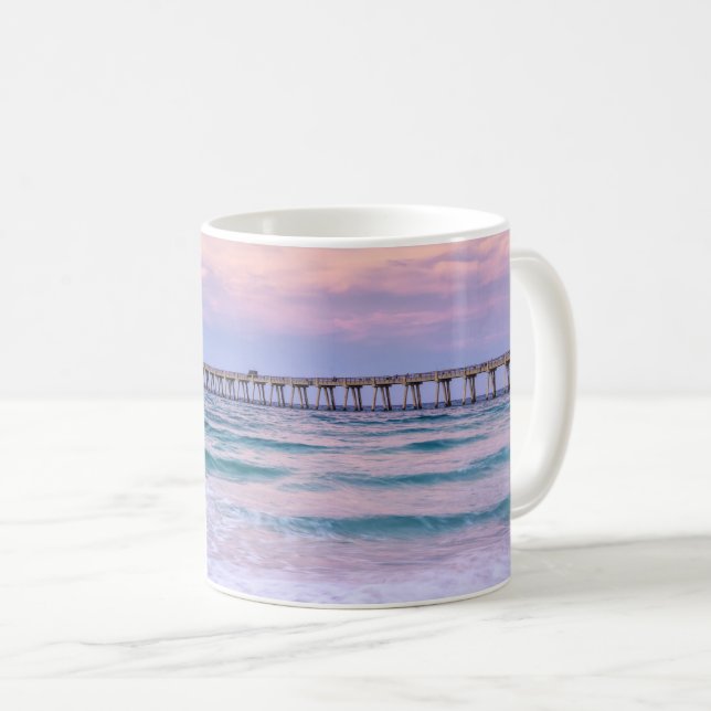 Taza De Café Buenos días Navarre Beach Pier (Anverso derecho)