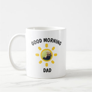 Taza De Café Buenos Días Papá Foto Personalizada