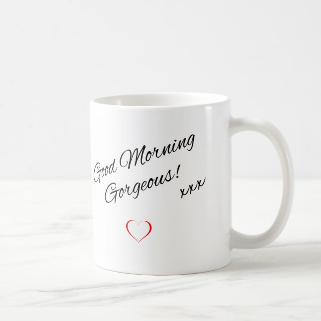 Taza De Café "Buenos días, preciosa, te amo" (Derecha)