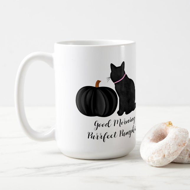 Taza De Café Buenos días Purrfect Calabaza café (Con donut)