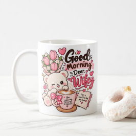 Taza de café "Buenos días, querida esposa" linda