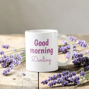 Taza De Café Buenos Días Querido Café Romántico Personalizado 